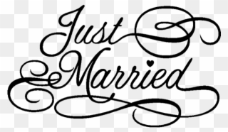 Justmarried Sticker - Wedding Love Png Text Clipart