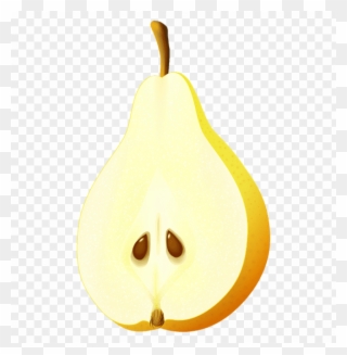 Free Png Half Pear Png Vector Png - Asian Pear Clipart