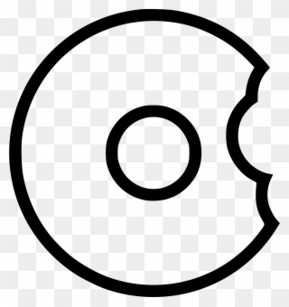 Doughnut Free Icon - Outline Of A Donut Clipart
