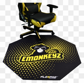 Florpad™ Emonkeyz - Florpad Gaming Office Chair Mat Protects All Floors Clipart