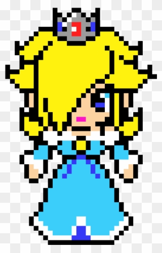 Mario Rosalina Pixel Art Grid - Rosalina Mario Pixel Art Clipart