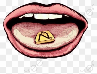 Mouth Clipart Tongue - Картинка Таблетки На Языке - Png Download