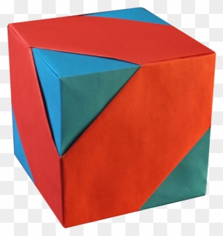 Cube Assembly - Origami Cube Clipart