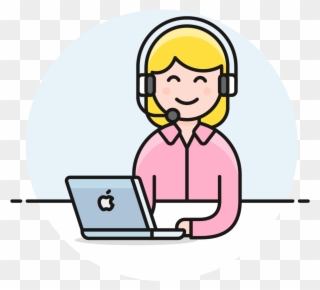 Ready To Get Started - Female Customer Service Icon Clipart