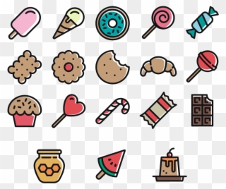 Ice Cream Candy Dessert Icon - Desenhos De Doces Fáceis Clipart