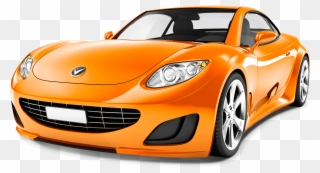 Expensive Car Clipart - Orange Sports Car Png Transparent Png