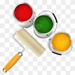 And House Bucket Roller Paint Spray Painter Clipart - Painter And Decorator - Png Download