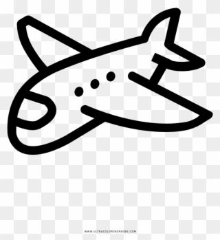 Airplane Coloring Page Clipart