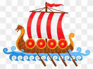Viking Ship Freebie - Cartoon Viking Ship Clipart