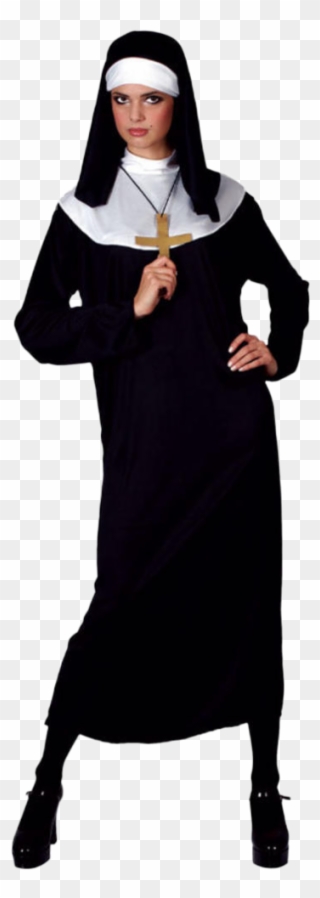 Naughty Nun Sexy Costume - Halloween Costume Nun Clipart