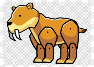 Animals, Transparent Png Image & Clipart Free Download - Cartoon Saber Tooth Tiger