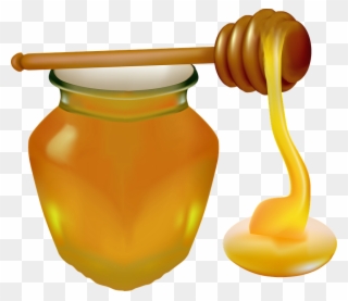Honey Jar Honey Spoon Food Detox Sweet Glass Clipart