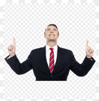 Download Men Pointing Up Png Images Background - Man Pointing Png Transparent Clipart