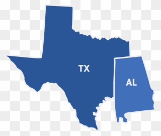 Denco Service Area - Black Texas State Outline Clipart