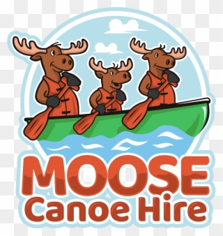 Moose Canoe & Sup Hire Marlow - Cartoon Clipart