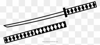 Sword Coloring Page - Line Art Clipart
