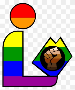 Pride Support Fist Rainbow Library Logo - Pride Library Clipart