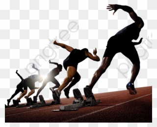 Race Track Clipart Athlete - Track And Field Background - Png Download