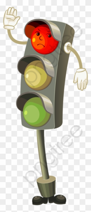 Traffic Light Clipart Cartoon - Traffic Light Stop Wait Go - Png Download