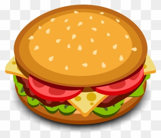 Cheeseburger Icon - Vector Burger Cartoon Png Clipart