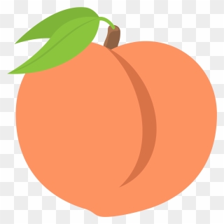 Peaches Clipart Peach Leaf - Transparent Peach Emoji Png