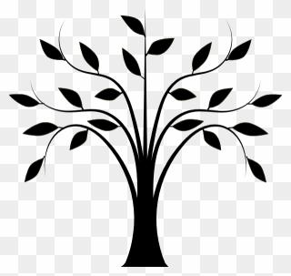 Png Stock Tree With Leaves Clip Art At Clker - Line Drawing Of Tree With Leaves Transparent Png