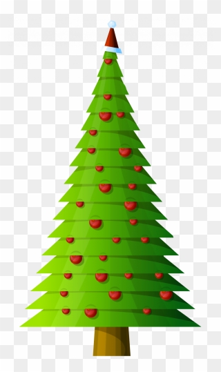 Contemporary Christmas Tree Art Clipart