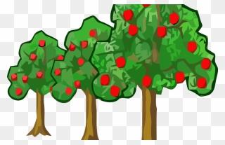 Transparent Green Apple Tree Clipart - Apple Trees Clipart - Png Download