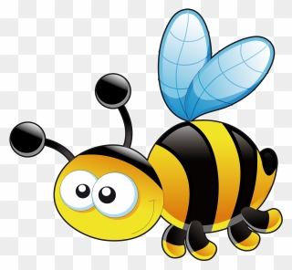 Bumblebee Honey Clip Art - Bee And Flowers Cartoon - Png Download