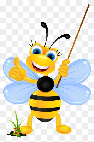 Bee Cartoon Stock Photography Clip Art - Teacher Bee Clipart - Png Download