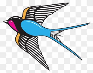 Swallow Colored Clip Art - Swallow Bird Clip Art - Png Download