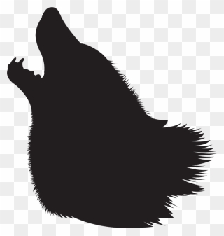 Gray Wolf Silhouette Clip Art - Wolf Head Silhouette Vector - Png Download