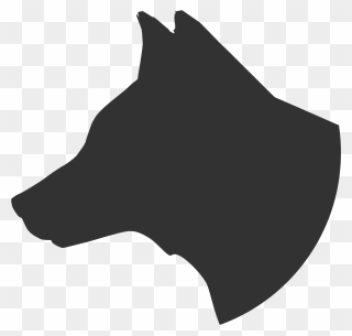 Free Wolf Head Silhouette Png, Download Free Clip Art, - Dog Face Side Silhouette Transparent Png