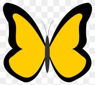 Free Flowers And Butterflies Clipart, Download Free - Yellow Butterfly Clipart Png Transparent Png