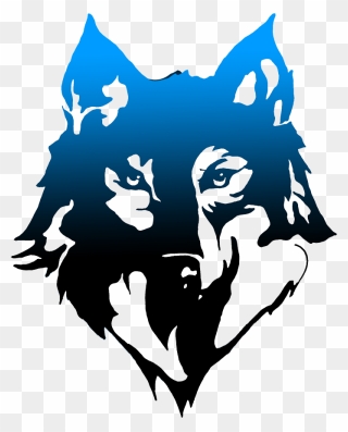 Blue Gray Art T-shirt Wolf Hoodie Logo Clipart - Wolf Logo Png Free Transparent Png