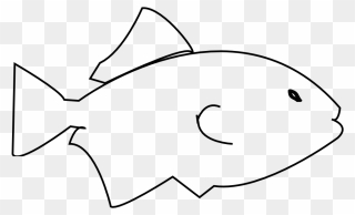Fish Black And White Fish Clip Art For Kids Black And - Sketch Images Of A Fish - Png Download
