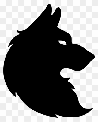 Dog Coyote Drawing Clip Art - Transparent Wolf Head Silhouette - Png Download