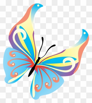 Butterfly Clip Art Transparent Background - Butterfly Vector - Png Download
