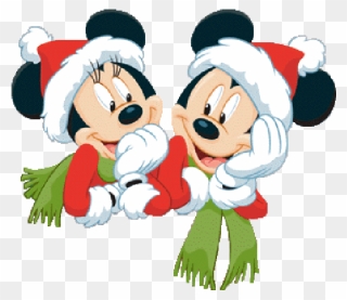 Minnie And Mickey Christmas Clipart
