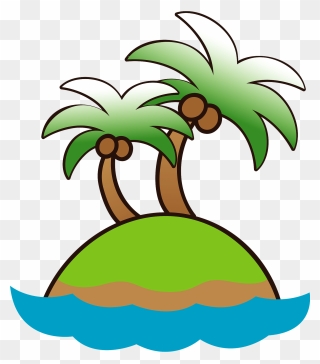 Palm Trees Island Clipart - Png Download