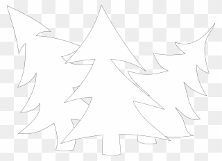 Images For Black And White Trees Clipart - Illustration - Png Download