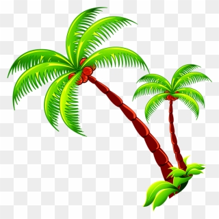 Download Coconut Tree Branch Free Photo Png Clipart - Coconut Tree Cartoon Png Transparent Png
