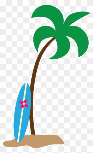 Palm Tree Clip Art Png - Palm Tree Beach Clipart Transparent Png