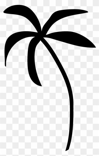Tree Black And White Tree Clipart Black And White - Palm Tree Cartoon Png Black And White Transparent Png