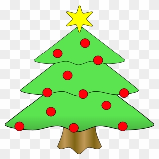 Christmas Tree Clipart Outline - Christmas Tree Clipart Library - Png Download
