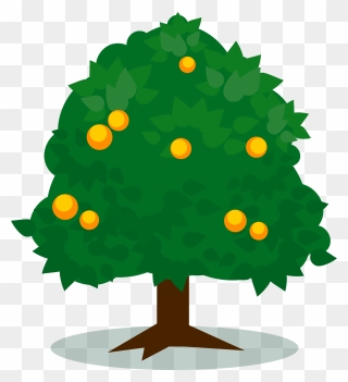 Cartoon Christmas Tree Clipart - Mango Tree Clipart Png Transparent Png