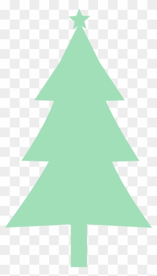 Christmas Tree Silhouette Clip Art - Simple Christmas Tree Png Transparent