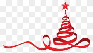 Red Christmas Tree Png - Ribbon Christmas Tree Clipart Transparent Png