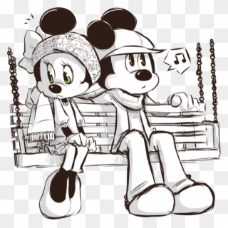 Clipart Stock Constitution Drawing Cute - Draw Mickey Mouse S Bench - Png Download