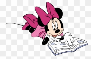 Minnie & Mickey│mouse - Minnie Mouse Reading Books Clipart